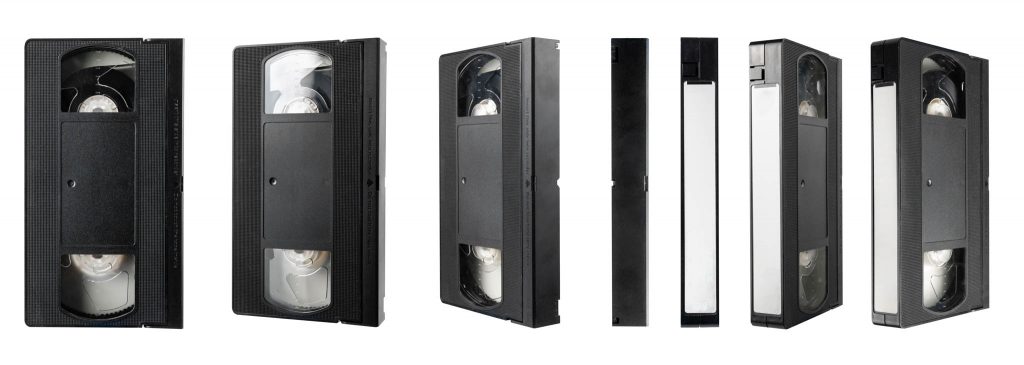 VHS video tape cassettes